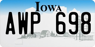 IA license plate AWP698