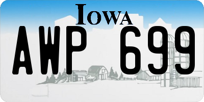 IA license plate AWP699