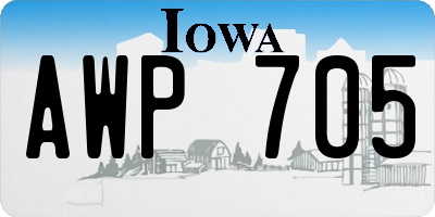 IA license plate AWP705