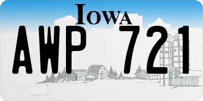 IA license plate AWP721