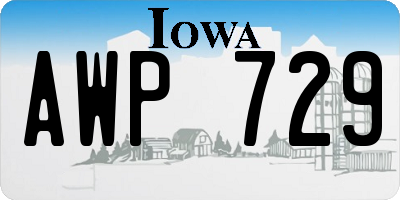 IA license plate AWP729