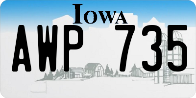 IA license plate AWP735