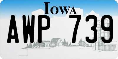 IA license plate AWP739