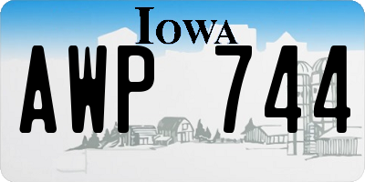 IA license plate AWP744