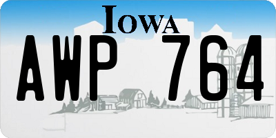 IA license plate AWP764