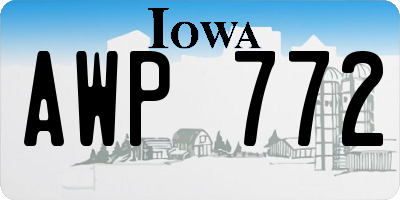 IA license plate AWP772