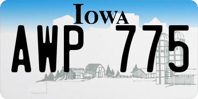 IA license plate AWP775