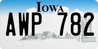 IA license plate AWP782
