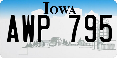 IA license plate AWP795