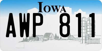IA license plate AWP811