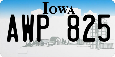 IA license plate AWP825