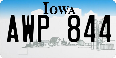 IA license plate AWP844