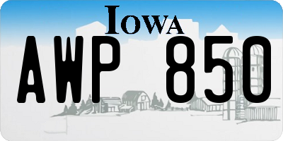 IA license plate AWP850