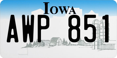 IA license plate AWP851