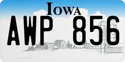 IA license plate AWP856