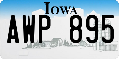 IA license plate AWP895