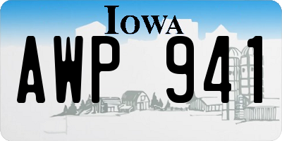 IA license plate AWP941