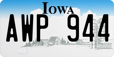 IA license plate AWP944
