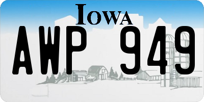 IA license plate AWP949