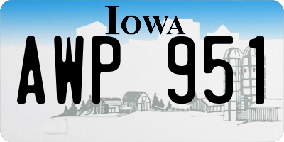 IA license plate AWP951