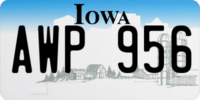 IA license plate AWP956