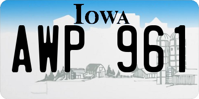 IA license plate AWP961