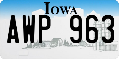 IA license plate AWP963