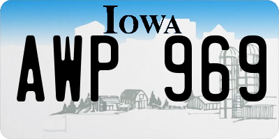 IA license plate AWP969