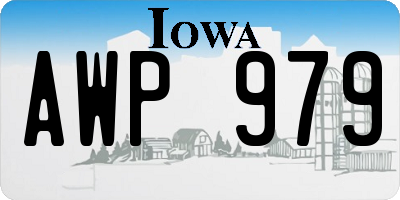 IA license plate AWP979