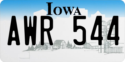 IA license plate AWR544