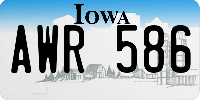 IA license plate AWR586