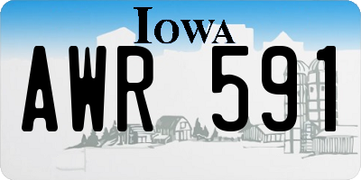 IA license plate AWR591