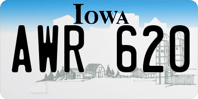 IA license plate AWR620