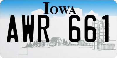 IA license plate AWR661
