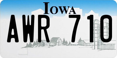 IA license plate AWR710