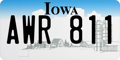 IA license plate AWR811