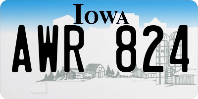 IA license plate AWR824