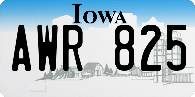 IA license plate AWR825