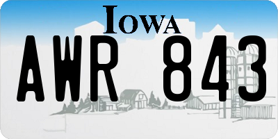 IA license plate AWR843