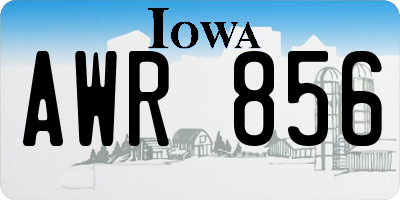 IA license plate AWR856