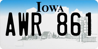 IA license plate AWR861