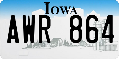 IA license plate AWR864