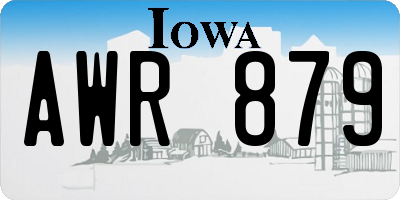 IA license plate AWR879