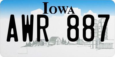 IA license plate AWR887