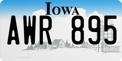 IA license plate AWR895
