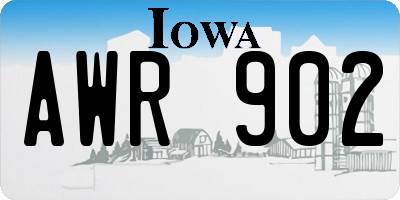 IA license plate AWR902