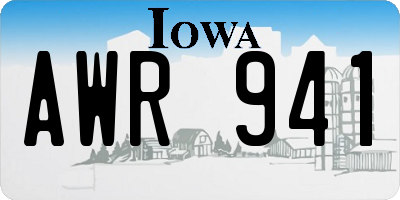 IA license plate AWR941