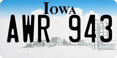 IA license plate AWR943