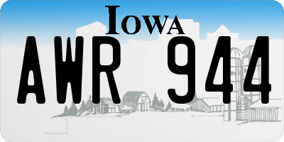 IA license plate AWR944