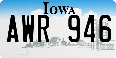 IA license plate AWR946